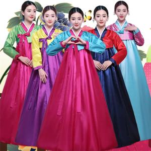 여성 한복 드레스 한국 패션 고대 의상 전통 파티 아시아 궁전 코스프레 성능 의류 10 색