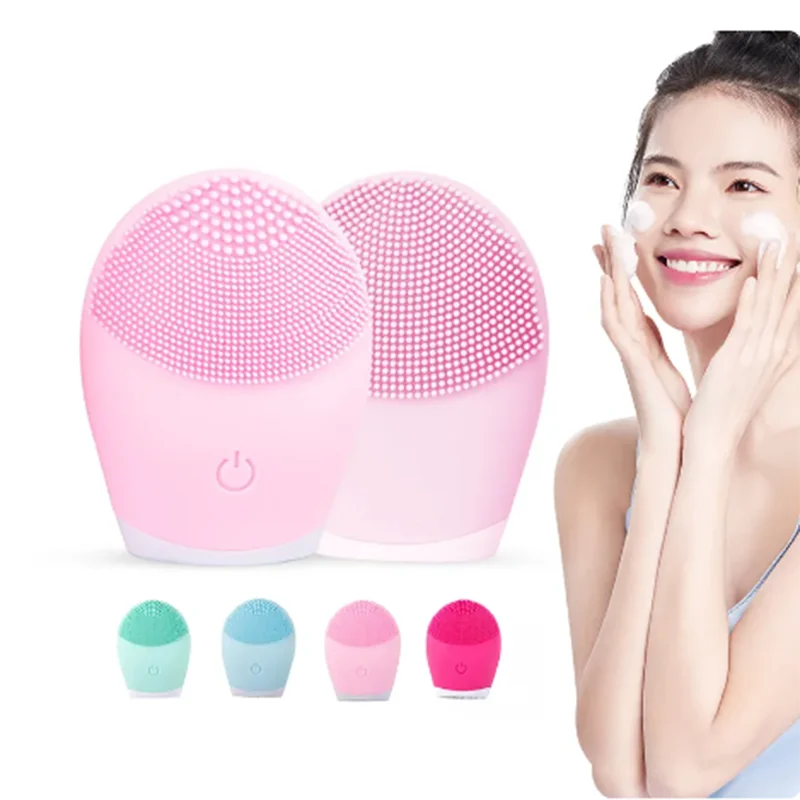 실리콘 얼굴 클렌징 브러쉬 - 딥 포어 클렌징 및 스킨케어를 위한 전기 진동 마사지기