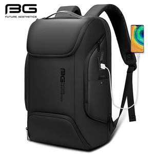 BANGE 비즈니스 USB 충전 스마트 백팩은 15.6 인치 노트북 통근 배낭에 적합합니다. 남성용 여행 가방 방수 운반 가방