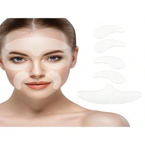 재사용 가능한 실리콘 주름 방지 패드 패치 얼굴 목 주름 제거 패치 패드 얼굴 피부 리프트 안티 에이징 얼굴 미용 도구