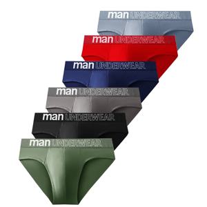 4pcs 남자의 섹시한 팬티 학생 패션 속옷 남자 팬티 통기성 탄성 대형 남성 속옷 편지 허리 인쇄