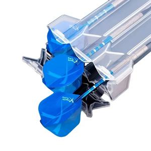 다트 보관을 위한 7mm 휴대용 다트 액세서리 아래의 부드러운 팁과 화살을 위한 키체인이 있는 투명하고 내구성이 뛰어난 플라스틱 다트 상자