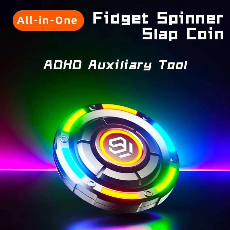 마그네틱 핑거팁 스피너 EDC 금속 푸시-슬라이드 장난감 - 성인 및 어린이를 위한 스트레스 완화 ADHD 초점 도구 Fidget Toy
