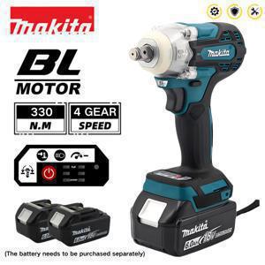 Makita 토크 브러시리스 전기 임팩트 렌치, 무선 전기 드릴, 1/2 인치 렌치 전동 공구, 18V 배터리 DTW300, 580N.M