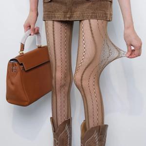 스타킹 스트라이프 꽃 패턴 Fishnet Tights JK Bow Lolita 여성의 섹시한 얇은 새 팬티 스타킹 블랙 통기성 Fishnet 스타킹