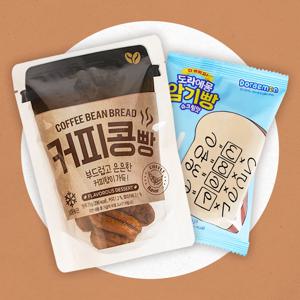 [촉촉만쥬] 커피콩빵 5봉 (350g) + 도라에몽 암기빵 5봉 (600g)
