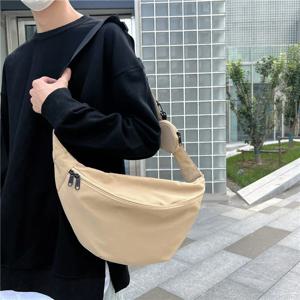 단색 나일론 지퍼 스위트 숙녀 허리 팩, 하이 퀄리티 대용량 숄더백, 레저 다목적 포체 크로스바디 백