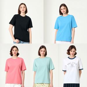 ★홈쇼핑인기★ 여성 소로나코튼 DRY 반팔 티셔츠 5종 SET(F505W-5)