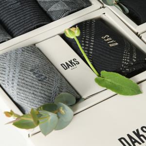 [닥스 골프] [[25SS]] DGSS5E301BK [BEST 남성 사선 패턴 중목양말 2종 세트