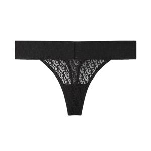 CK 여성 아이콘 로고 레이스 티팬티 QD5282 BLACK
