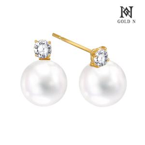 골드앤 14K/18K 미러써클 진주 6mm 귀걸이 YG
