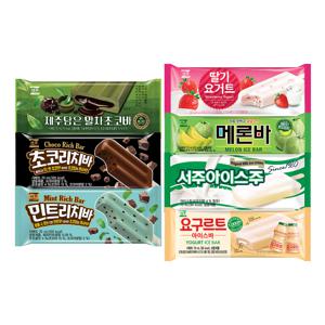 서주 바아이스크림 7종 10+10+10 30개 골라담기 아이스주,딸기요거트,요구르트,메론,초코리치,민트리치 등