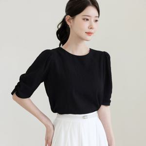 (~XXL까지)네비아 백리본 셔링 퍼프 블라우스 여름 하객룩 오피스룩 데일리 캐쥬얼 자체제작 빅사이즈