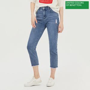 강아지 자수 일자 데님 팬츠 BADPA7331_IN