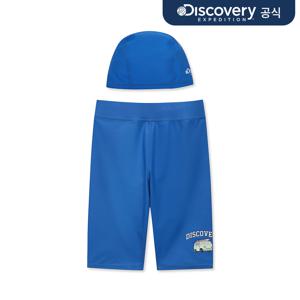 키즈 5부 워터레깅스+모자 SET (D.Cobalt Blue)