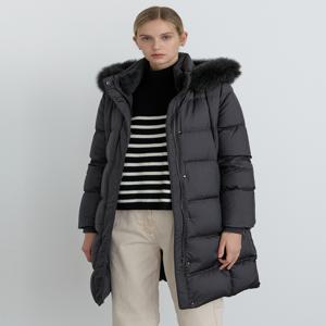 [닥스 여성] [[24FW]] DLJU4DE05BK 블랙 탈착폭스퍼후드 렉스퍼넥 구스다운 롱점퍼