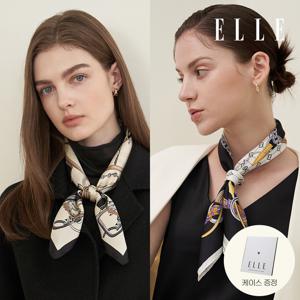 ELLE/칼린 실크 미니 쁘띠 스카프 택1 (+케이스)
