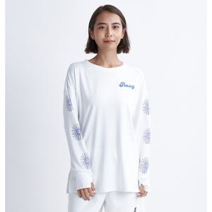 록시 여성 크루넥 오버핏 래쉬가드 RE21RS197WHT