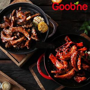 [굽네] 쪽갈비 갈비천왕 450g x 2팩 + 볼케이노 450g x 1팩