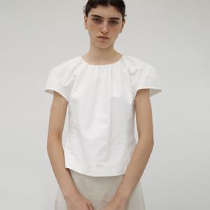 TIE-BACK BALLOON BLOUSE - WHITE