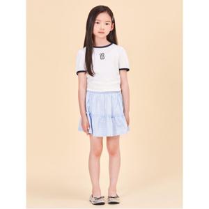 [30%OFF]스트라이프 치마 레깅스 - 스카이 블루