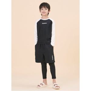 [30%OFF]레글런 래쉬가드 바지레깅스 세트 - 블랙