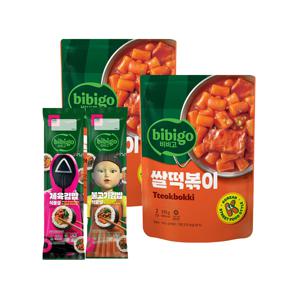 비비고 쌀 떡볶이 2인분(575g) x2개+불고기김밥 230g x1개+제육김밥 230g x1개