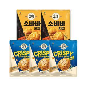 고메 크리스피 후라이드 순살치킨 350g x3개+소바바 소이허니 순살 375g x2개