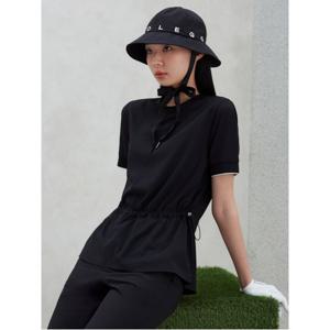 여성 메쉬 긴기장 아노락 티셔츠  블랙