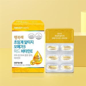 대원제약 행복해 초임계 알티지 오메가3 위드 비타민E 30캡슐(1개월분)