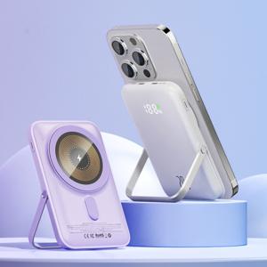 맥세이프 보조배터리 10000mAh 무선 고속충전 20W PD 용량표시 거치대 핸드폰 보조 배터리