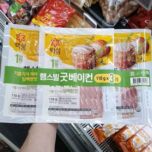 CJ 백설 햄스빌 굿베이컨 110g x 3개