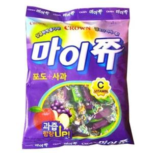 크라운 캔디 마이쮸 포도사과 328g 4개 (284g 으로 용량 변경)