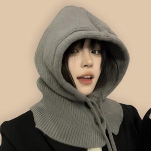 1개+1개 투버튼 바라클라바 후드 니트 방한 모자 넥워머 목토시 4color 한파 시즌 초특가 EVENT