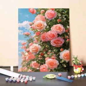 명화그리기 DIY/1+1 DIY페인팅 유화 그림 그리기 명화 세트 로맨틱 로즈 B형
