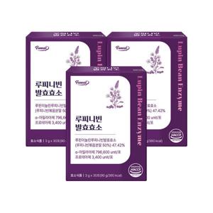 80만 고역가 루피니빈 곡물 발효효소 3박스(60포) 인절미맛 / 고단백 고식이섬유 저탄수 루핀콩