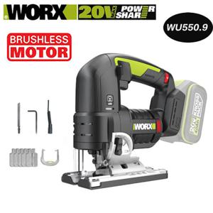 Worx 웍스 WU550.9 충전 직쏘 지그톱 20v 본체 브러시리스 직소기 목재절단 wu550