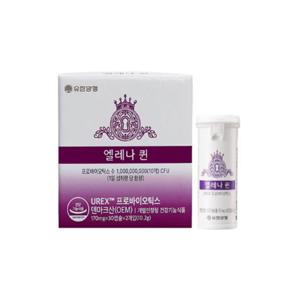 유한양행 엘레나 퀸 UREX 프로바이오틱스 170mg x 60캡슐 1상자