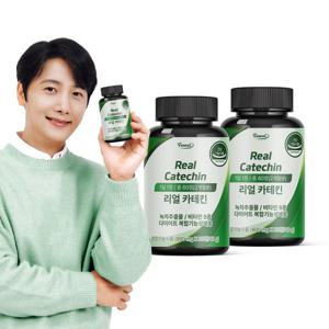 리얼 카테킨 녹차 다이어트 2병 4개월분 체지방 감소 녹차추출물 항산화 콜레스테롤 개선