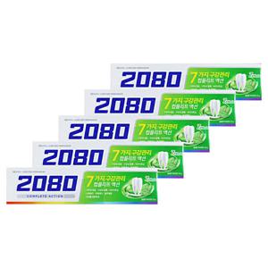 애경 2080 컴플리트 액션 치약 깔끔한 허브민트 120g 5개 양치