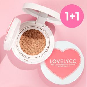 1+1핑크 톤업 커버 에센스 선쿠션 15g