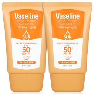 C2Y 바세린 에센스 아쿠아 선크림  50ml 2개 유기자차 SPF50+ PA++++