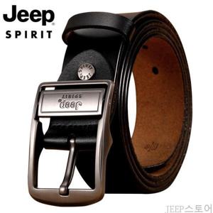 지프 JEEP SPIRIT 남성 소가죽 버클 벨트 캐주얼 벨트 등산 벨트OM18CD996BT0346