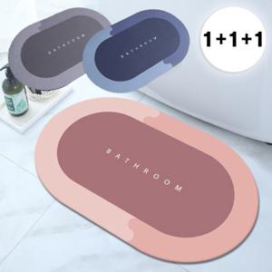 1+1+1 규조토 원형 발매트 욕실 화장실매트 러그(3color)