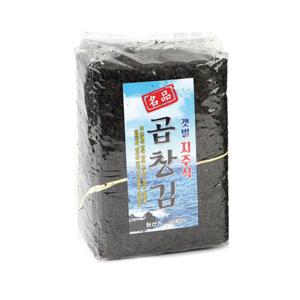 국내산 명품 곱창김 일반 100매(400g 내외) 식감과 풍미 무염산 지주식 최고 품질 명품김