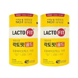 종근당 락토핏 생유산균 골드 프로바이오틱스 아연 2통(100포)
