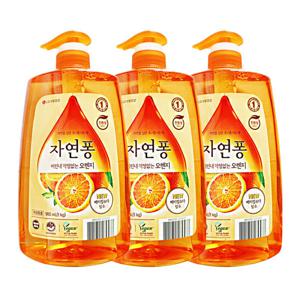 엘지 자연퐁 주방세제 비린내 걱정없는 오렌지 980 3