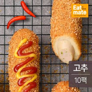 [랭킹닭컴] 잇메이트 닭가슴살 크리스피 핫도그 고추 100gx10팩