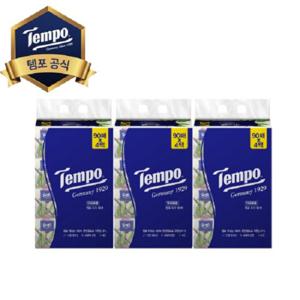 미용티슈 템포 천연펄프 소프트티슈 4겹 90매 3팩(총 12EA)
