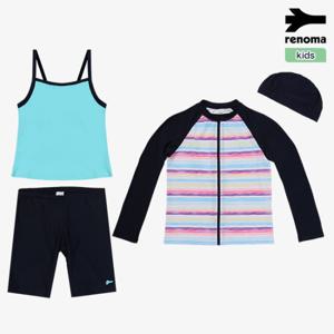 [레노마수영복]여아동 레인보우 3피스 래쉬가드 SET _RN-GS2091